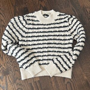Mango Cream and Black Striped Sweater